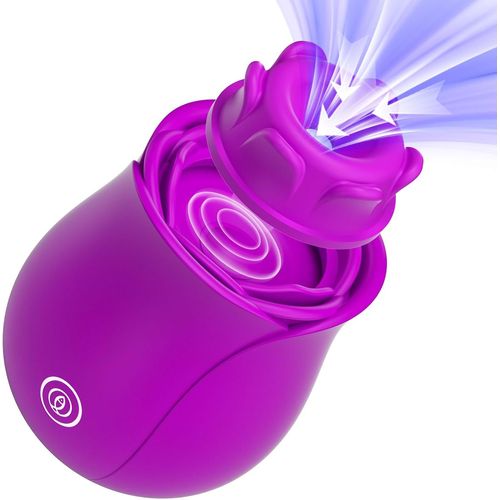 Vibrator Sex Toýs Woman Clitoris Suckers Silent Silicone G-Spot Clitoral Stimulator For Women Sextoyse Sex Toys 2in1 10 Vibration Waterproof And Easy To Clean (Purple)