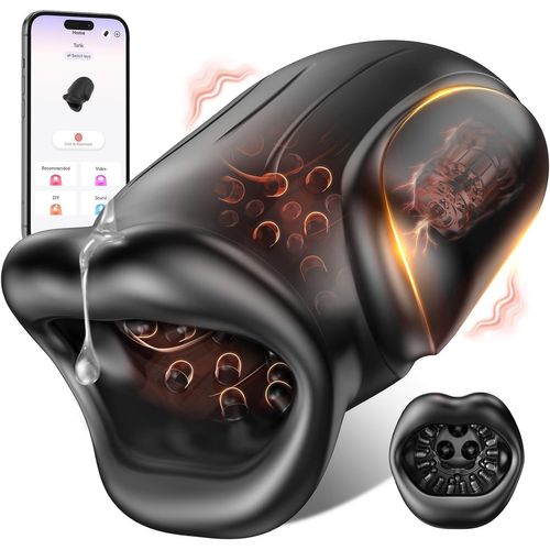 Jgd-Bouche Sexy Masturbateurs Masculins, Sex Toýs Homme Vaginette Ultra Réaliste Masturbateur Avec 10 Modes De Vibration, Masturbateur Automatique Enveloppé À 360° Penisse Vibromasseur Homme Sex Toys