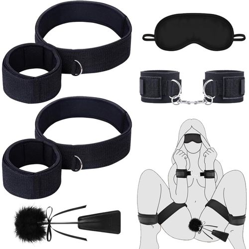 Eryi-Sex Toy¿S Femme Couple Bdsm Menottes Sex Lit Sexy Érotique Sm Kits De Bondage Menotte Sex Toys Jeux Jouets Sexuelle Adulte Couple Érotiques Sextoys Couple Plaisir Kit Bdsm Sex Toy