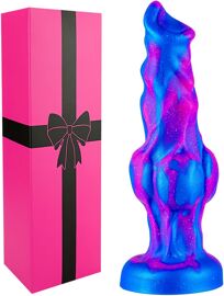 Wolf Dildo Big Toy 21 Cm Thick Realistic Suction Ass Dildo Exotic Wolf With Bow Butt Plug Thick Silicone Fantasy Large Dildo Suction Cup Suitable For Male And Female To Play
