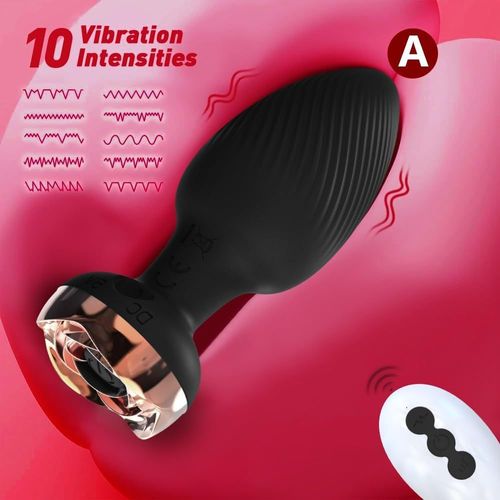 Plug Femme Débutante Vibromasseurs Plug Anal Vibrant Puissant Sex Toy¿S Couple Vibromasseurs Homme À Distance Plug Anus Femme 10 Modes Plug Vibro-Masseur Sextoyse Couple Plaisir Étanche Et Facile