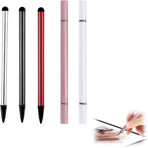 Kalanka-5 Pièces Stylet Tablette,Stylets Pour Téléphones Portables,Stylet Capacitif À Double Extrémité, Stylet Résistif Pour Écran Tactile, Compatible Avec Les Ordinateurs, Téléphones Mobiles Et Tabl