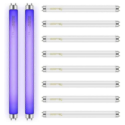 Paquet De 10 Ampoules De Remplacement Bug Zapper 10w Pour 20w Intérieur Bug Zapper,Bl T8 F10w 13inch Light Tu