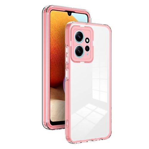 Coque Tpu Transparente 3 En 1 Pour Xiaomi Redmi Note 12 4g, Rose