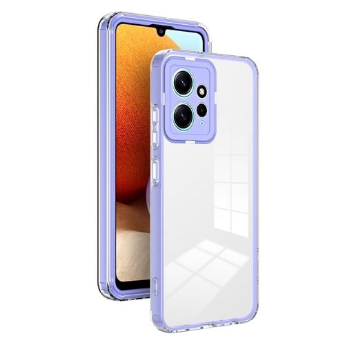 Coque Tpu Transparente 3 En 1 Pour Xiaomi Redmi Note 12 4g, Violet