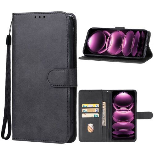 Coque En Cuir Pour Xiaomi Redmi Note 12 Pro 5g, Noir