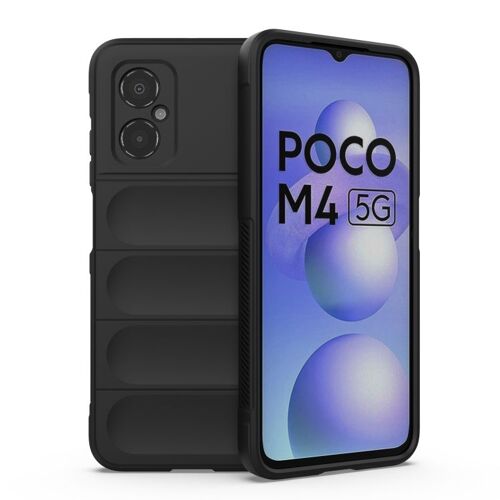 Coque Tpu + Flanelle Pour Xiaomi Poco M4 5g, Noir