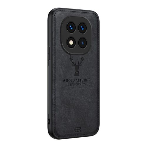 Coque En Tissu Deer Head Pour Xiaomi Redmi Note 14 Pro 5g, Noir