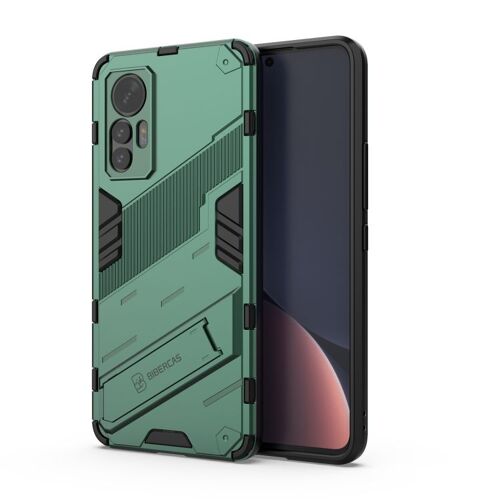 Coque Punk Armor Pc + Tpu Pour Xiaomi 12 Lite Avec Support, Vert