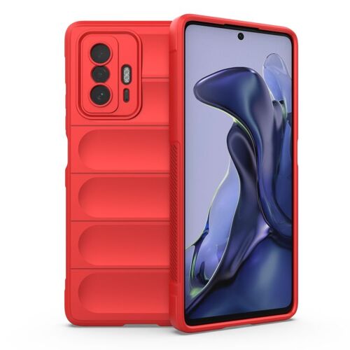 Coque Tpu + Flanelle Pour Xiaomi 11t, Rouge