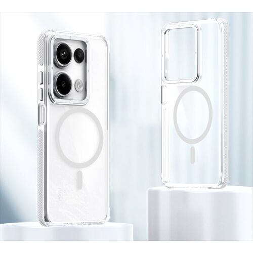 Coque Magsafe En Acrylique Hybride Tpu Pour Xiaomi Redmi Note 13 Pro, Blanc