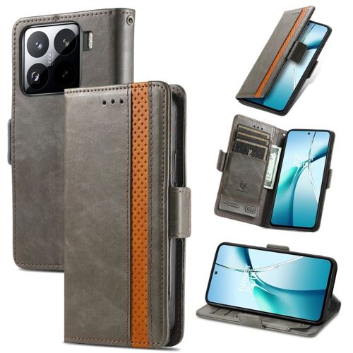 Coque En Cuir À Boucle Magnétique Pour Xiaomi 15, Gris