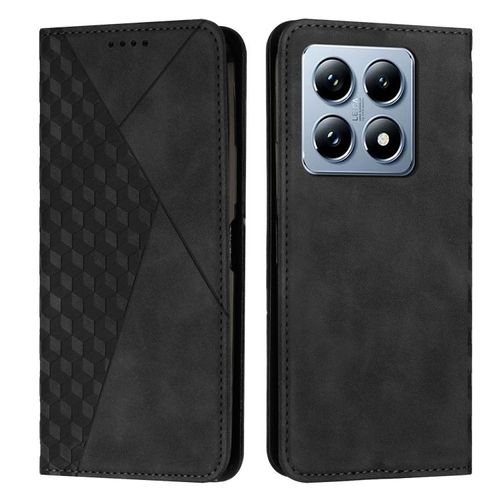 Coque En Cuir Magnétique Pour Xiaomi 14t Pro, Noir