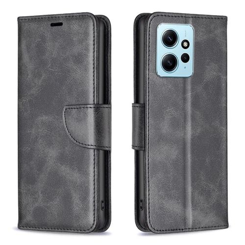 Coque En Cuir Texturé Pour Xiaomi Redmi Note 12 4g, Noir