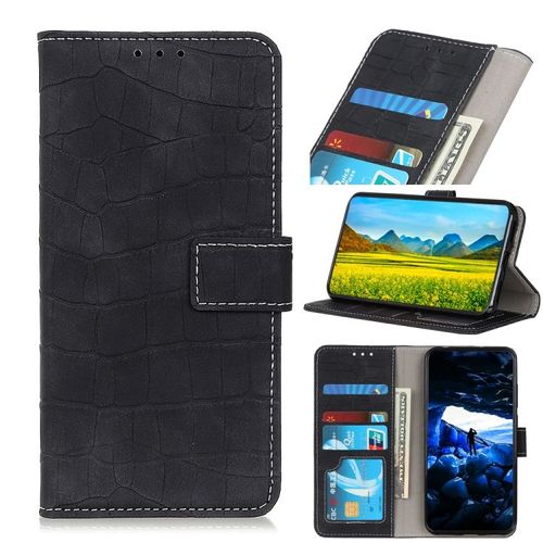 Coque En Cuir Crocodile Magnétique Pour Xiaomi Redmi Note 12 4g, Noir