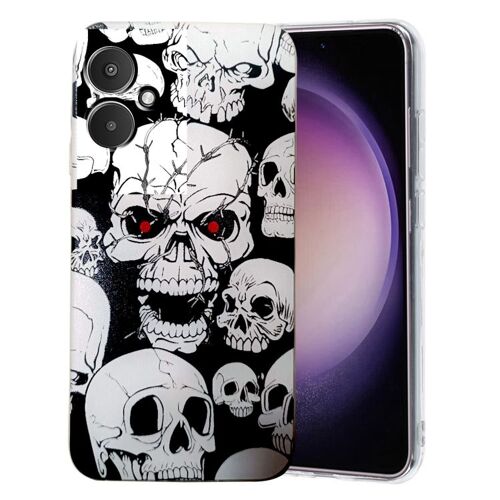 Coque Tpu Colorée Pour Xiaomi Redmi 13c 4g, Crâne