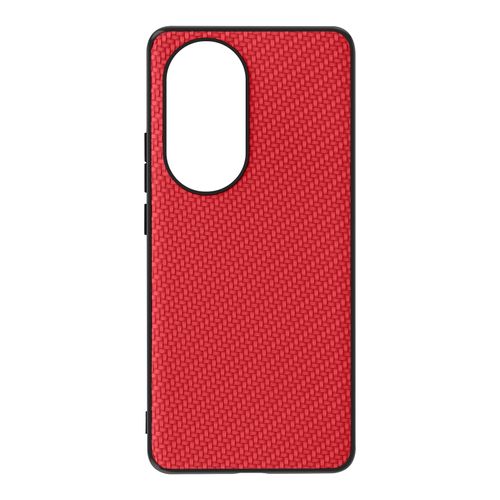 Coque Pour Oppo Reno 10 Et 10 Pro Silicone Gel Style Carbone Rouge