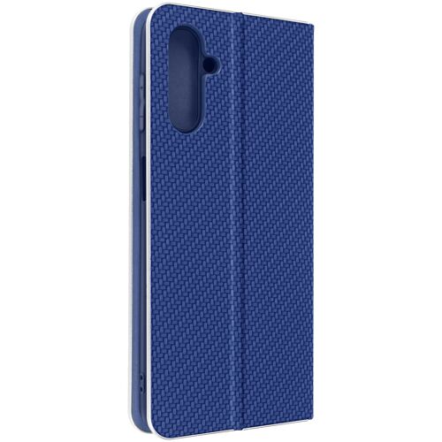 Étui pour Samsung Galaxy A13 5G et A04s Porte-carte Design Carbone Bleu Roi