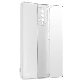 Coque Xiaomi Redmi 9t Souple Et Film Verre Trempé Dureté 9h Transparent