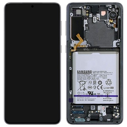 Bloc Complet Samsung Galaxy S21 Écran Lcd Vitre Tactile Original Samsung Gris