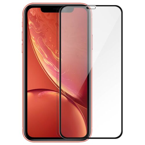 Film Écran iPhone XR Verre Trempé 9H Biseauté Transparent Bord noir