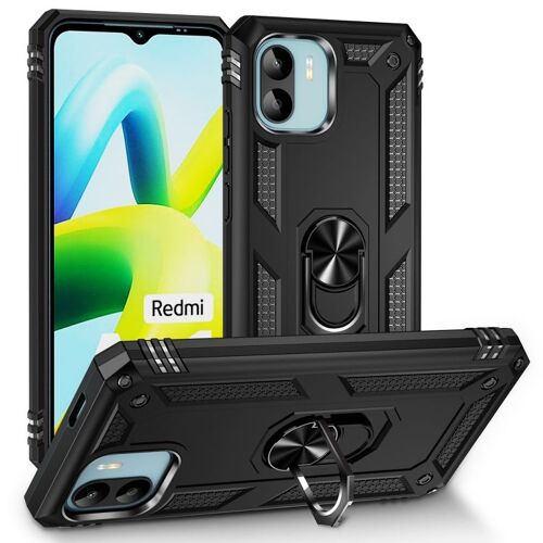 Coque Shockproof Tpu + Pc Pour Xiaomi Redmi A1 Avec Support, Noir