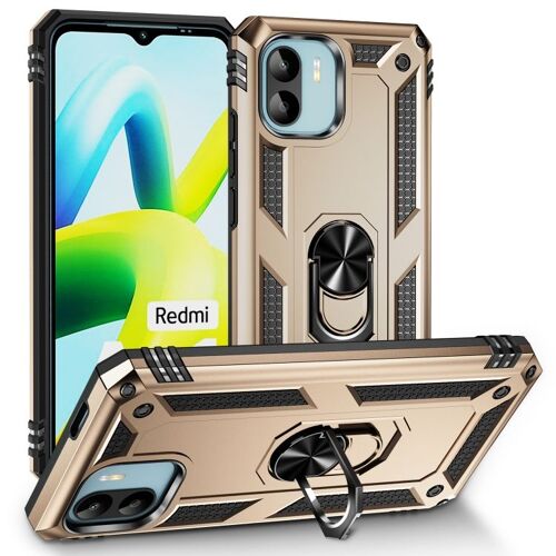 Coque Shockproof Tpu + Pc Pour Xiaomi Redmi A1 Avec Support, Or
