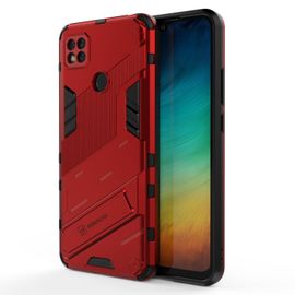 Coque Shockproof 2 En 1 Pour Xiaomi Redmi 9c Avec Support Invisible, Rouge