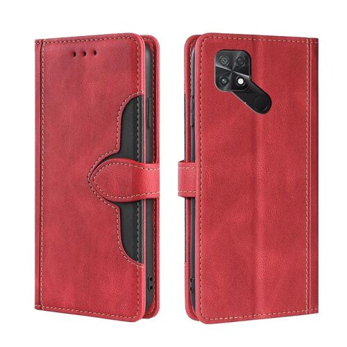 Coque En Cuir Avec Boucle Magnétique Pour Xiaomi Poco C40, Rouge