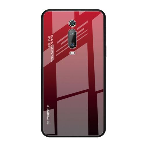 Coque En Verre Dégradé Pour Xiaomi Redmi K20 / K20 Pro / Mi 9t / Mi 9t Pro, Rouge