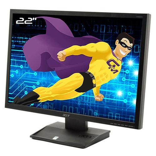 Ecran Plat PC 22" ACER V223WL LCD TFT TN VGA Wide 1680x1050 16:10