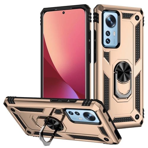 Coque Shockproof Tpu + Pc Pour Xiaomi 12 Avec Support, Or