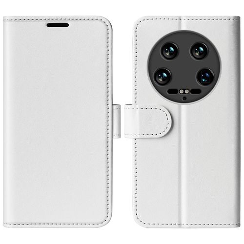 Coque En Cuir Horizontale Pour Xiaomi 14 Ultra R64, Blanc