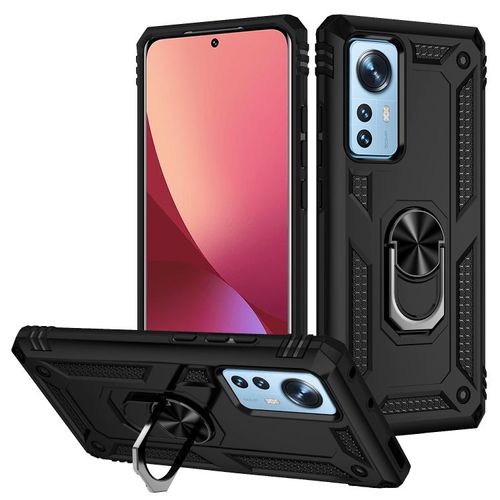 Coque Shockproof Tpu + Pc Pour Xiaomi 12 Avec Support, Noir