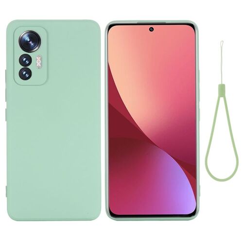 Coque En Silicone Liquide Couleur Unie Pour Xiaomi 12 Lite, Vert