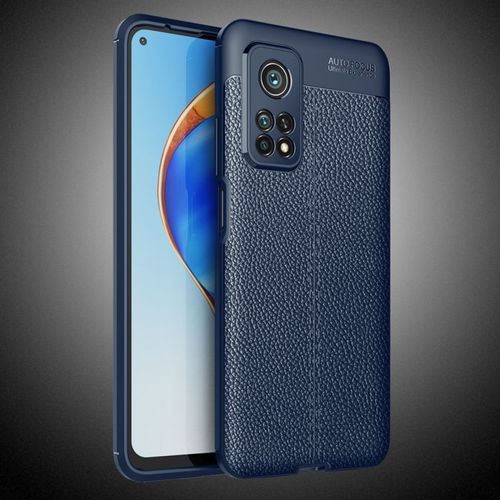 Coque Tpu Shockproof Texture Litchi Pour Xiaomi Mi 10t Pro, Bleu Marine