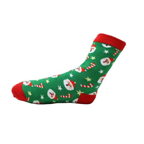 Chaussettes Noël À Motifs Sucre Santa Vert Homme