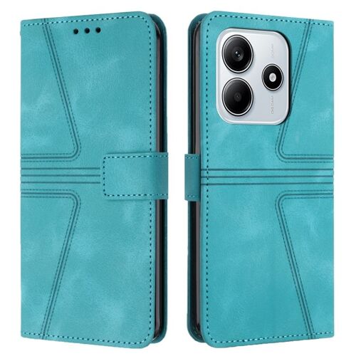 Coque En Cuir Solide Triangle Pour Redmi Note 14 5g, Vert