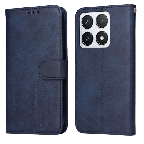 Étui En Cuir Flip Texture Classique Pour Xiaomi 14t Pro, Bleu
