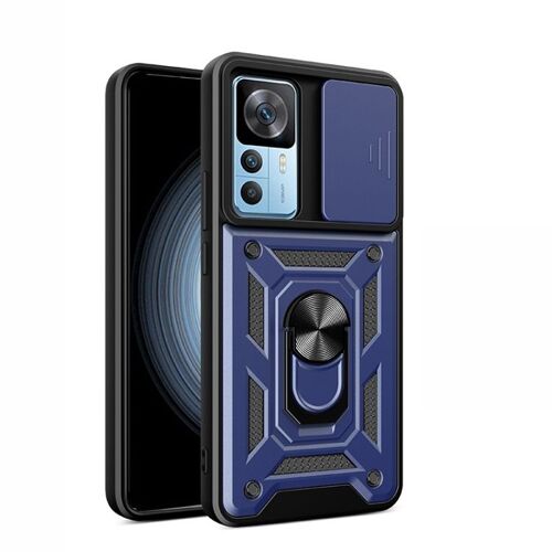 Coque Sliding Camshield Pour Xiaomi 12t / 12t Pro / Redmi K50 Ultra, Bleu