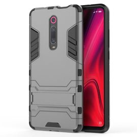 Coque Shockproof Pc + Tpu Pour Xiaomi Mi 9t Pro / Redmi K20 Pro Avec Support, Gris