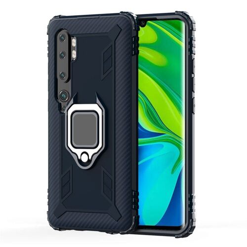 Coque En Fibre De Carbone Pour Xiaomi Mi Cc9 Pro / Note 10 / Note 10 Pro Avec Support Rotatif 360°, Bleu