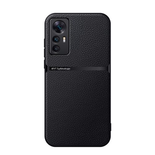 Coque En Cuir Litchi Magnétique Pour Xiaomi 12 / 12s / 12x, Noir