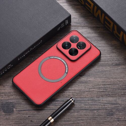 Coque Magsafe En Pu Pour Xiaomi 14 Pro, Rouge