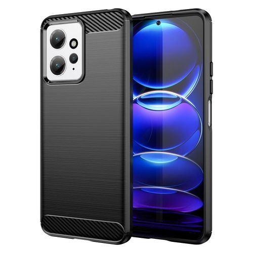 Coque Tpu En Fibre De Carbone Pour Xiaomi Redmi Note 12 4g, Noir