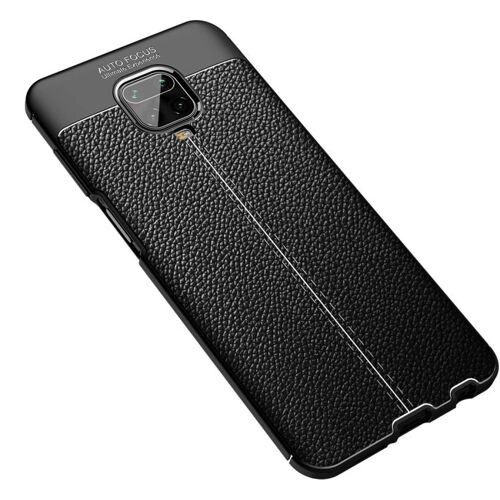 Coque Tpu Shockproof Texture Litchi Pour Xiaomi Redmi Note 9 Pro Max, Noir