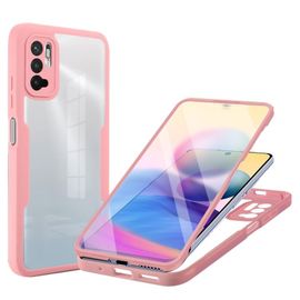 Coque 360° En Acrylique Et Tpu Pour Xiaomi Redmi Note 10 5g, Rose