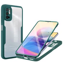 Coque 360° En Acrylique Et Tpu Pour Xiaomi Redmi Note 10 5g, Vert
