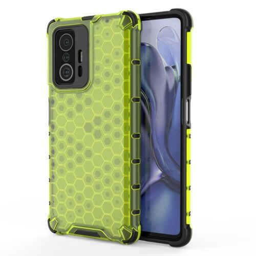 Coque Antichoc Honeycomb Pc + Tpu Pour Xiaomi Mi 11t / 11t Pro, Vert