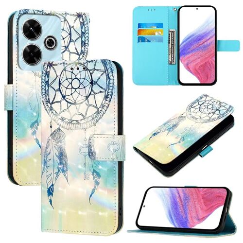 Étui En Cuir À Rabat Horizontal 3d Pour Xiaomi Redmi 13 4g, Carillons Éoliens De Rêve
